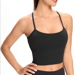 XXL black tank yoga bra